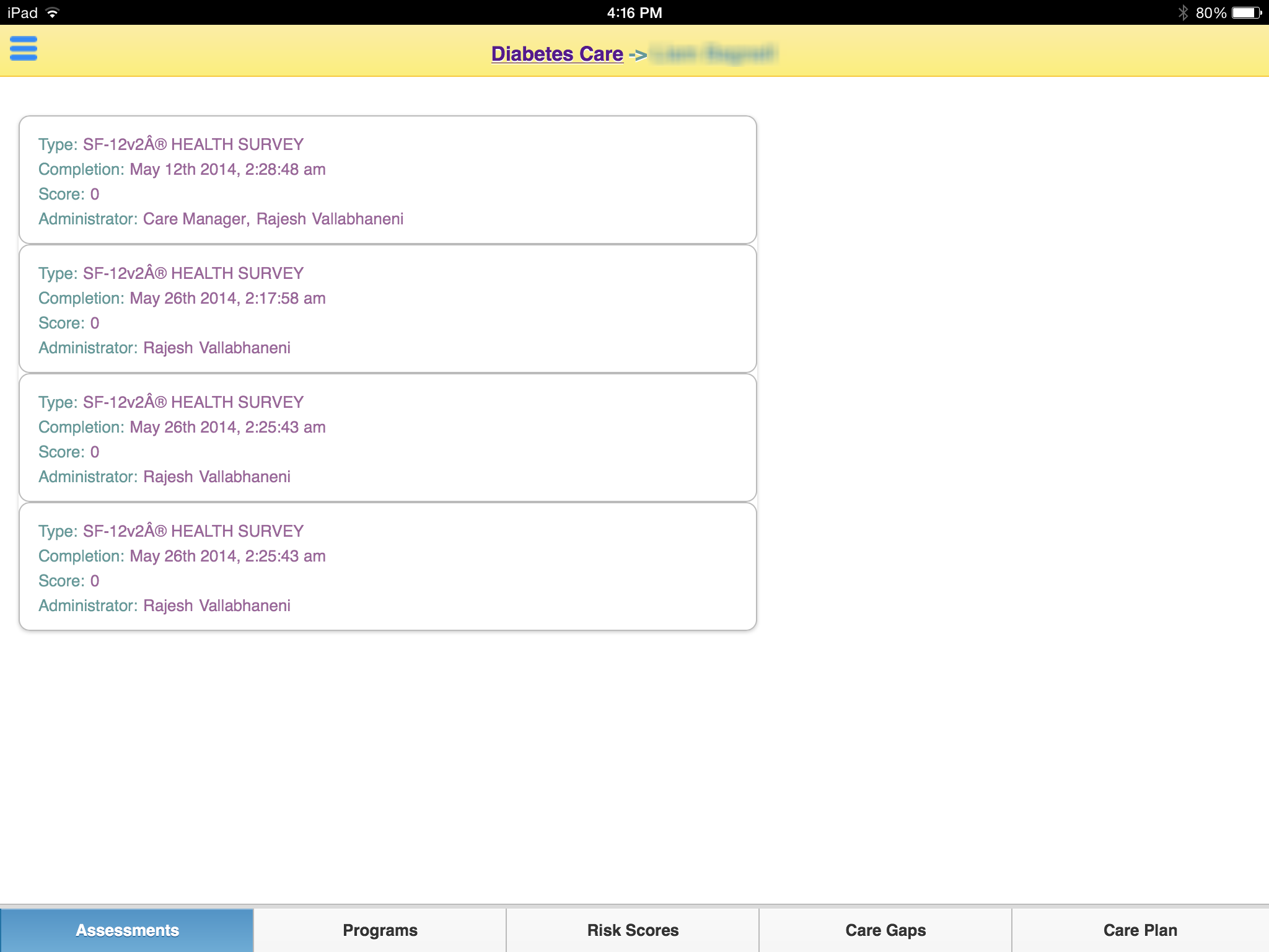Patient Assessments